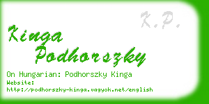 kinga podhorszky business card